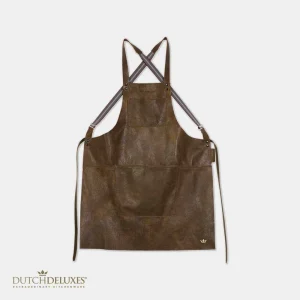 DutchDeluxes – Bretelschort Leer – Vintage Bruin