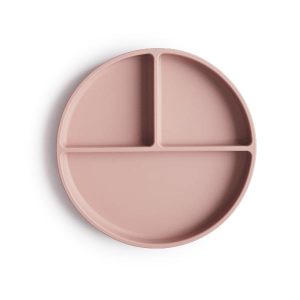 Mushie Siliconen Bord Met Zuignap Blush