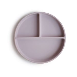 Mushie Siliconen Bord Met Zuignap Soft Lilac