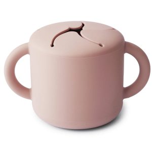 Mushie Siliconen Snackbeker Blush