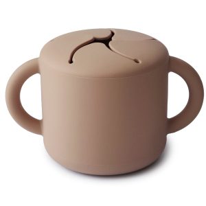Mushie Siliconen Snackbeker Natural