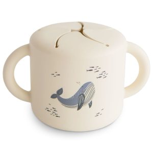 Mushie Siliconen Snackbeker Whales